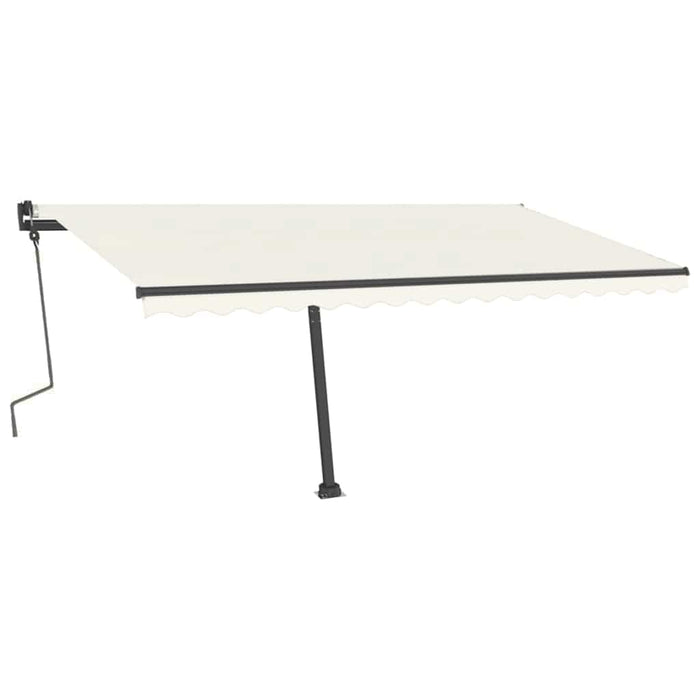 Copertină autonomă retractabilă manual, crem, 400x300 cm WALTI