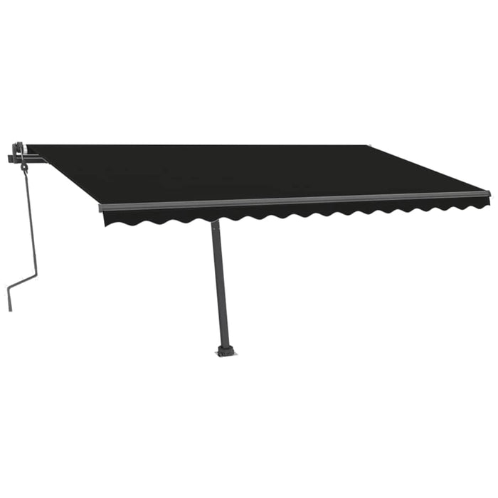 Copertină autonomă retractabilă manual, antracit, 400x300 cm WALTI