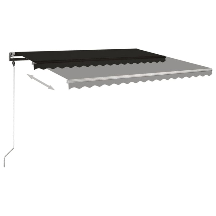 Copertină autonomă retractabilă manual, antracit, 400x300 cm WALTI