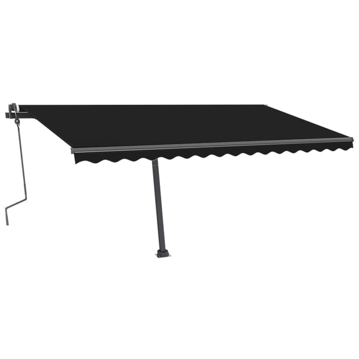 Copertină retractabilă manual cu LED, antracit, 400x300 cm WALTI