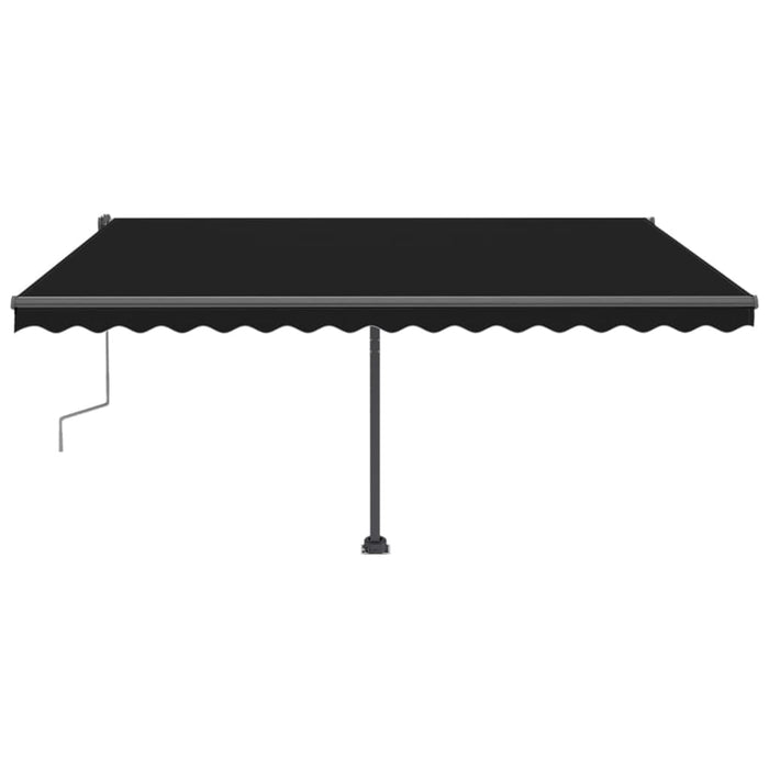 Copertină retractabilă manual cu LED, antracit, 400x300 cm WALTI