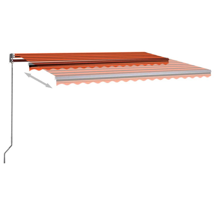 Copertină autonomă retractabilă automat oranj&maro 400x300 cm WALTI