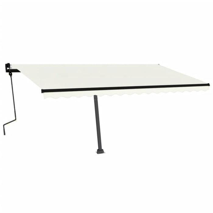 Copertină autonomă retractabilă manual, crem, 450x300 cm WALTI