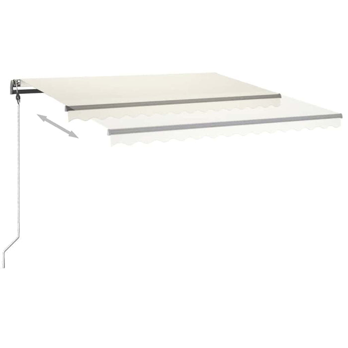 Copertină retractabilă manual cu LED, crem, 450x300 cm WALTI