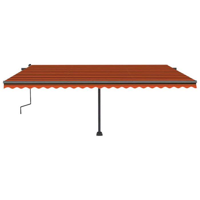 Copertină autonomă retractabilă manual, oranj/maro, 500x300 cm WALTI