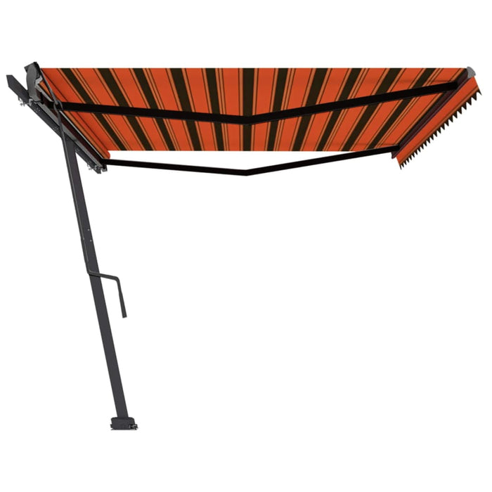 Copertină autonomă retractabilă manual, oranj/maro, 500x300 cm WALTI