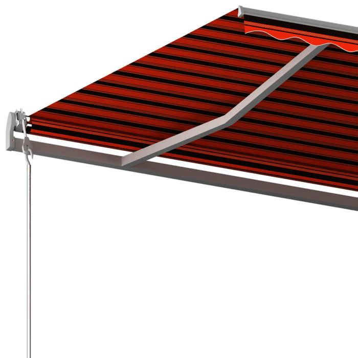 Copertină autonomă retractabilă manual, oranj/maro, 500x300 cm WALTI