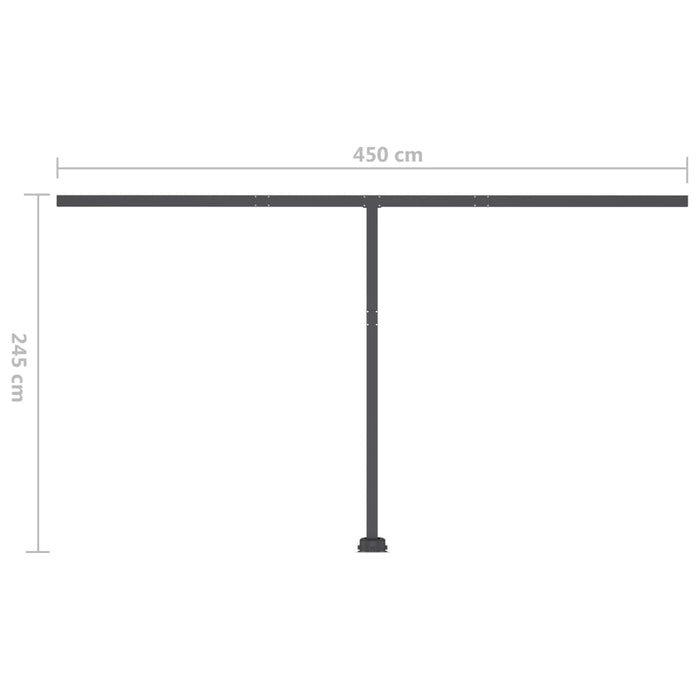 Copertină retractabilă manual cu LED, crem, 500x300 cm WALTI