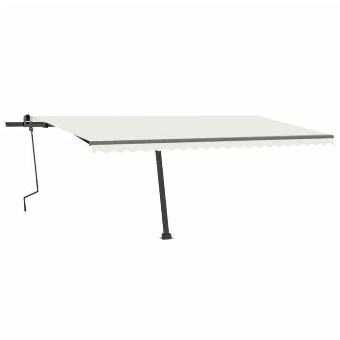 Copertină retractabilă manual cu LED, crem, 500x300 cm WALTI