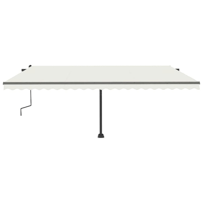 Copertină retractabilă manual cu LED, crem, 500x300 cm WALTI