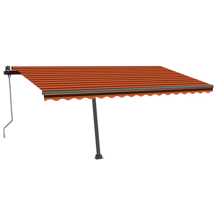 Copertină autonomă retractabilă automat oranj/maro 450x350 cm WALTI