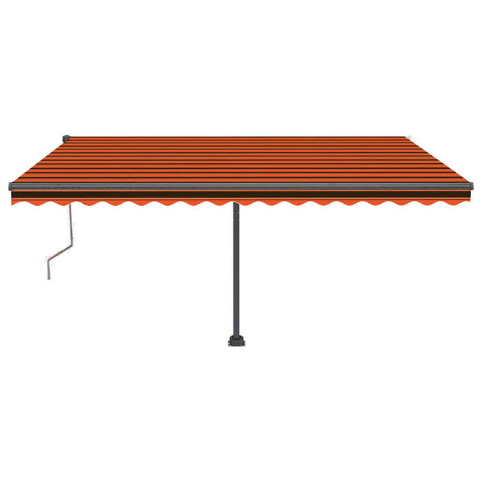 Copertină autonomă retractabilă automat oranj/maro 450x350 cm WALTI