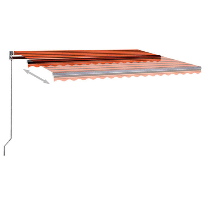 Copertină autonomă retractabilă automat oranj/maro 450x350 cm WALTI