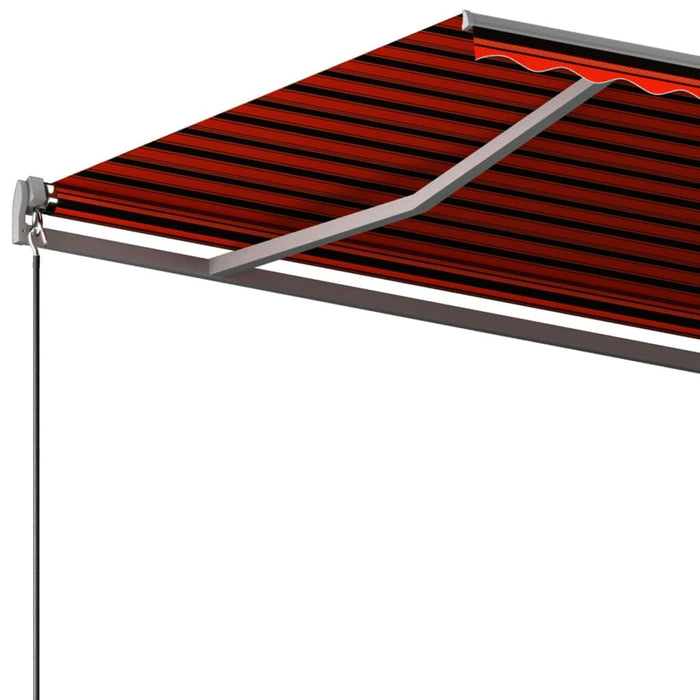 Copertină autonomă retractabilă automat oranj/maro 450x350 cm WALTI