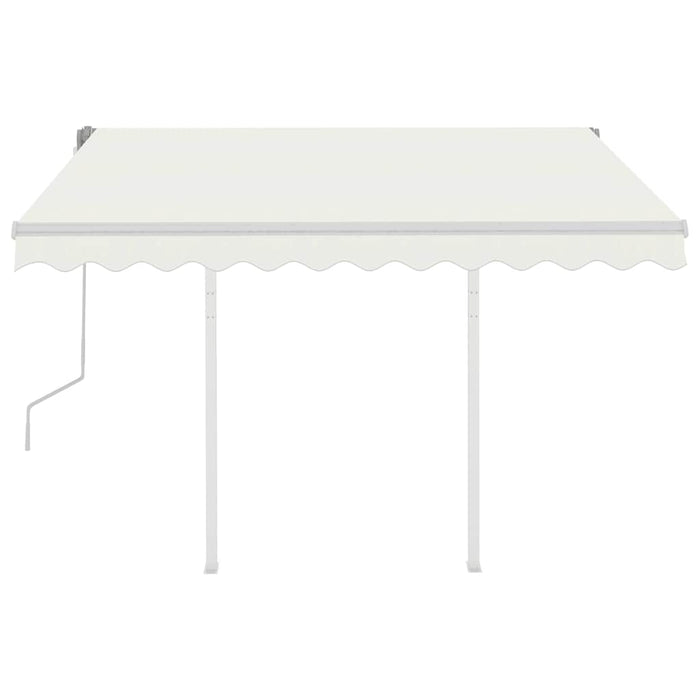 Copertină retractabilă manual cu stâlpi, crem, 3x2,5 m WALTI