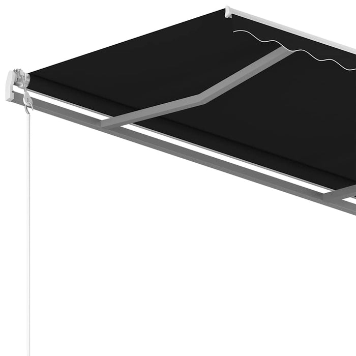 Copertină retractabilă manual cu stâlpi, antracit, 3x2,5 m WALTI
