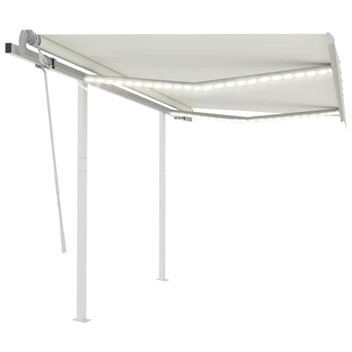 Copertină retractabilă manual cu LED, crem, 3x2,5 m - WALTI WALTI