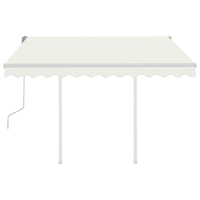 Copertină retractabilă manual cu stâlpi, crem, 3,5x2,5 m WALTI