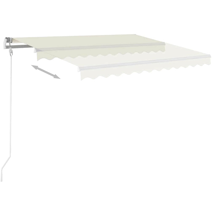Copertină retractabilă manual cu stâlpi, crem, 3,5x2,5 m WALTI