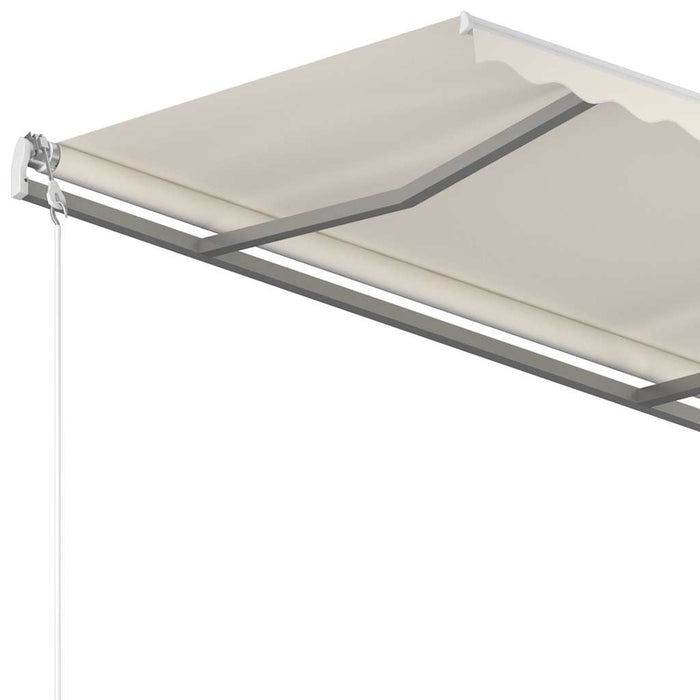 Copertină retractabilă manual cu stâlpi, crem, 3,5x2,5 m WALTI