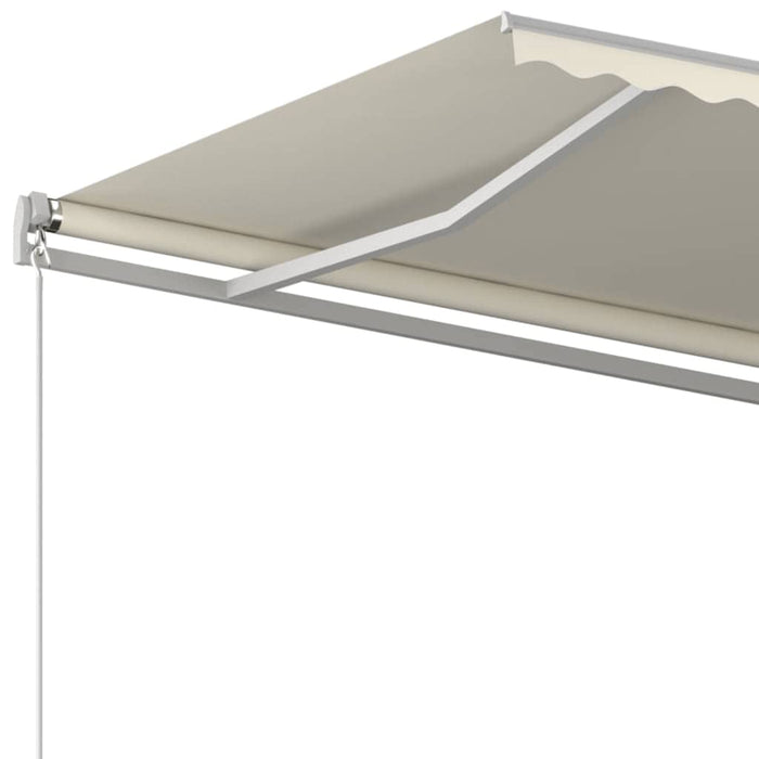 Copertină retractabilă automat cu stâlpi, crem, 3,5x2,5 m WALTI