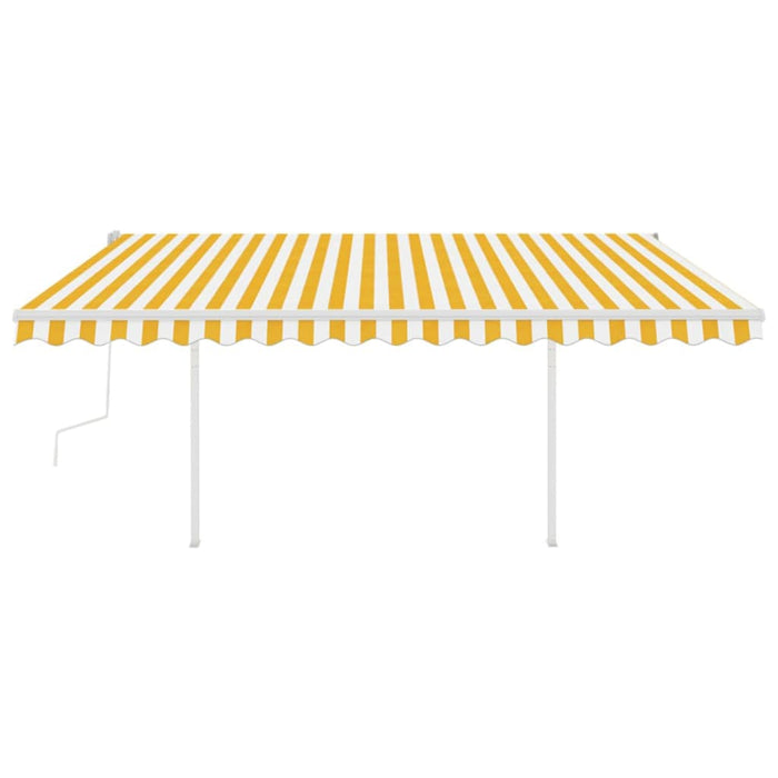 Copertină retractabilă manual, cu LED, galben și alb, 4x3 m - WALTI WALTI