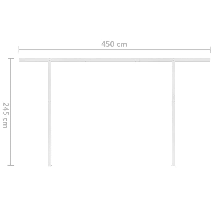 Copertină retractabilă manual cu LED, portocaliu și maro, 4x3 m - WALTI WALTI