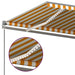 Copertină retractabilă manual cu LED, galben & alb, 6x3 m - WALTI WALTI