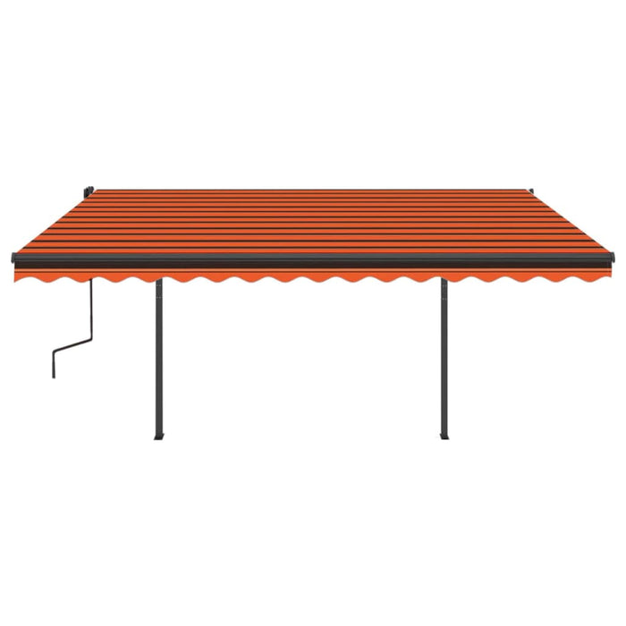 Copertină retractabilă manual, LED, portocaliu/maro, 4x3,5 cm WALTI