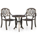 Set mobilier bistro, 3 piese, bronz, aluminiu turnat - WALTI WALTI