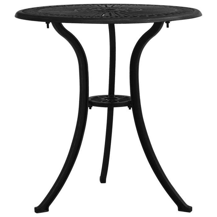 Set mobilier bistro, 3 piese, negru, aluminiu turnat WALTI