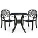 Set mobilier bistro, 3 piese, negru, aluminiu turnat - WALTI WALTI