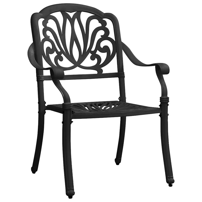 Set mobilier bistro, 3 piese, negru, aluminiu turnat - WALTI WALTI