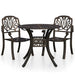 Set mobilier bistro, 3 piese, bronz, aluminiu turnat - WALTI WALTI