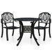 Set mobilier bistro, 3 piese, negru, aluminiu turnat - WALTI WALTI