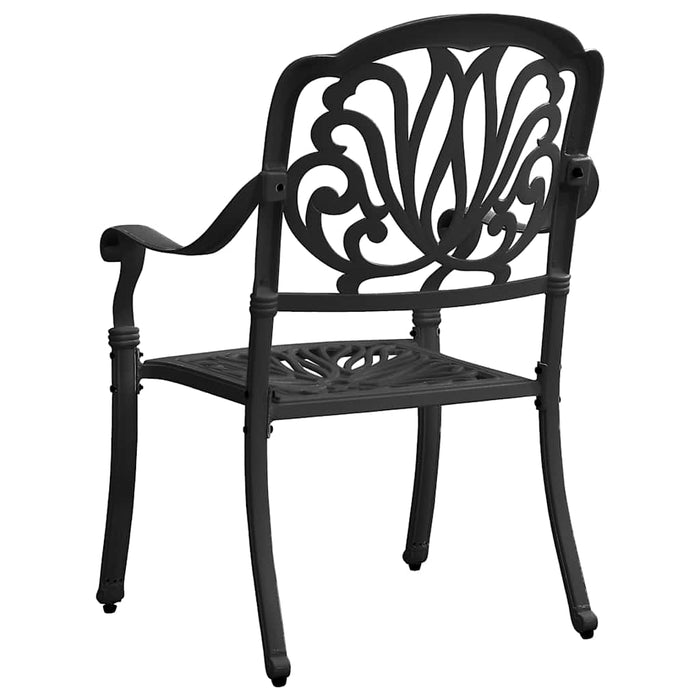 Set mobilier bistro, 3 piese, negru, aluminiu turnat - WALTI WALTI