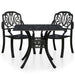 Set mobilier bistro, 3 piese, negru, aluminiu turnat - WALTI WALTI