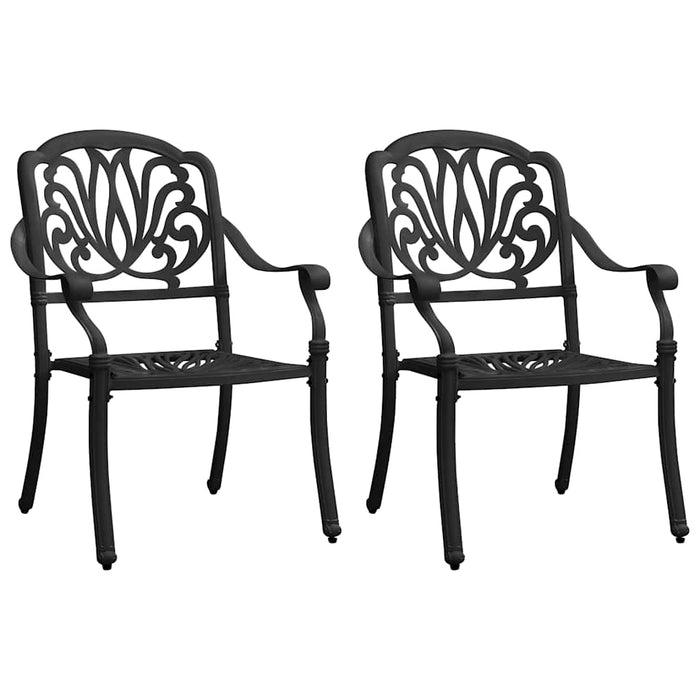 Set mobilier bistro, 3 piese, negru, aluminiu turnat - WALTI WALTI