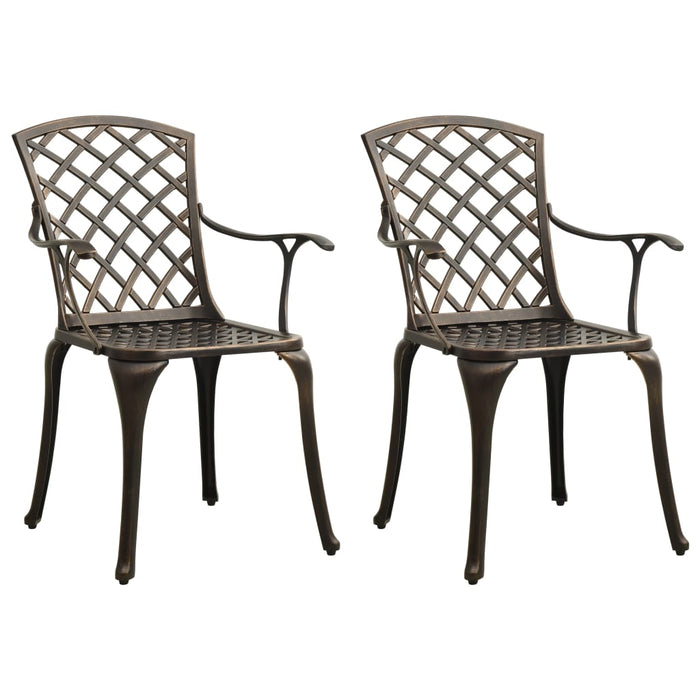 Set mobilier bistro, 3 piese, bronz, aluminiu turnat - WALTI WALTI