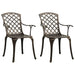 Set mobilier bistro, 3 piese, bronz, aluminiu turnat - WALTI WALTI
