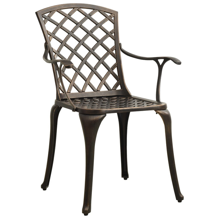 Set mobilier bistro, 3 piese, bronz, aluminiu turnat - WALTI WALTI