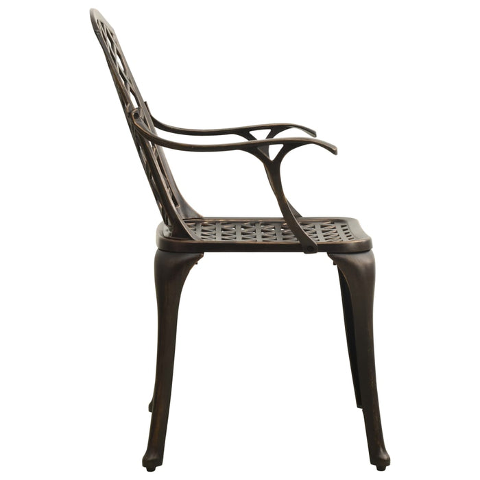 Set mobilier bistro, 3 piese, bronz, aluminiu turnat - WALTI WALTI