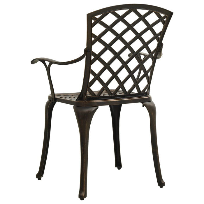 Set mobilier bistro, 3 piese, bronz, aluminiu turnat - WALTI WALTI