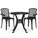 Set mobilier bistro, 3 piese, negru, aluminiu turnat - WALTI WALTI