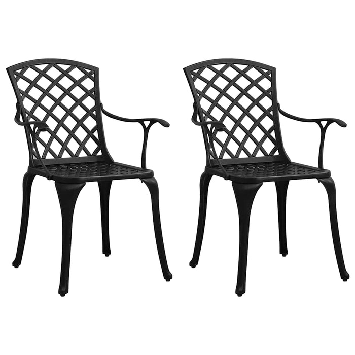 Set mobilier bistro, 3 piese, negru, aluminiu turnat - WALTI WALTI