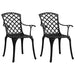 Set mobilier bistro, 3 piese, negru, aluminiu turnat - WALTI WALTI