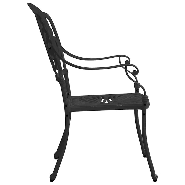 Set mobilier bistro, 3 piese, negru, aluminiu turnat - WALTI WALTI
