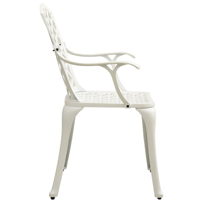 Set mobilier bistro, 3 piese, alb, aluminiu turnat WALTI