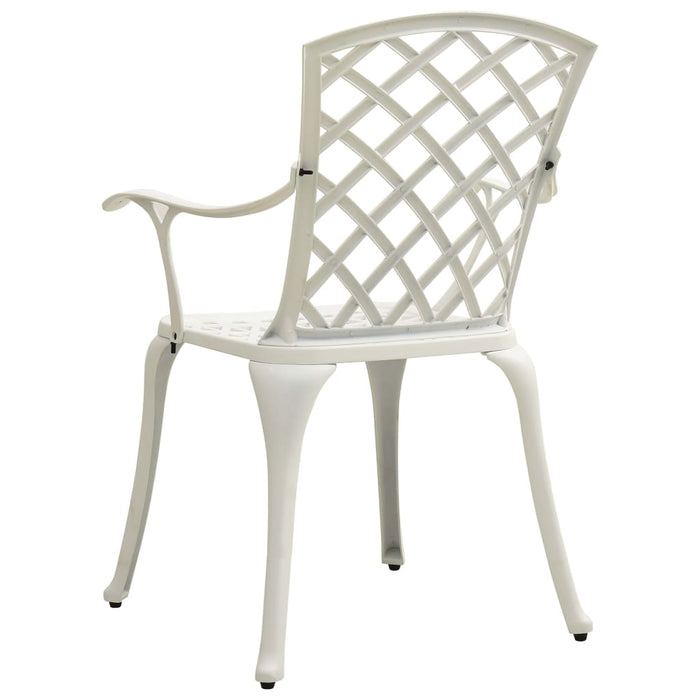 Set mobilier bistro, 3 piese, alb, aluminiu turnat WALTI