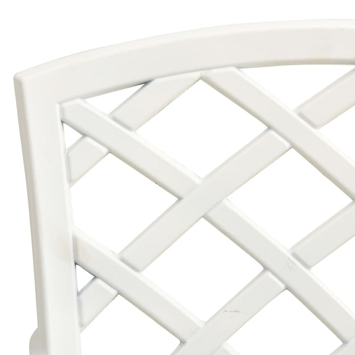 Set mobilier bistro, 3 piese, alb, aluminiu turnat WALTI